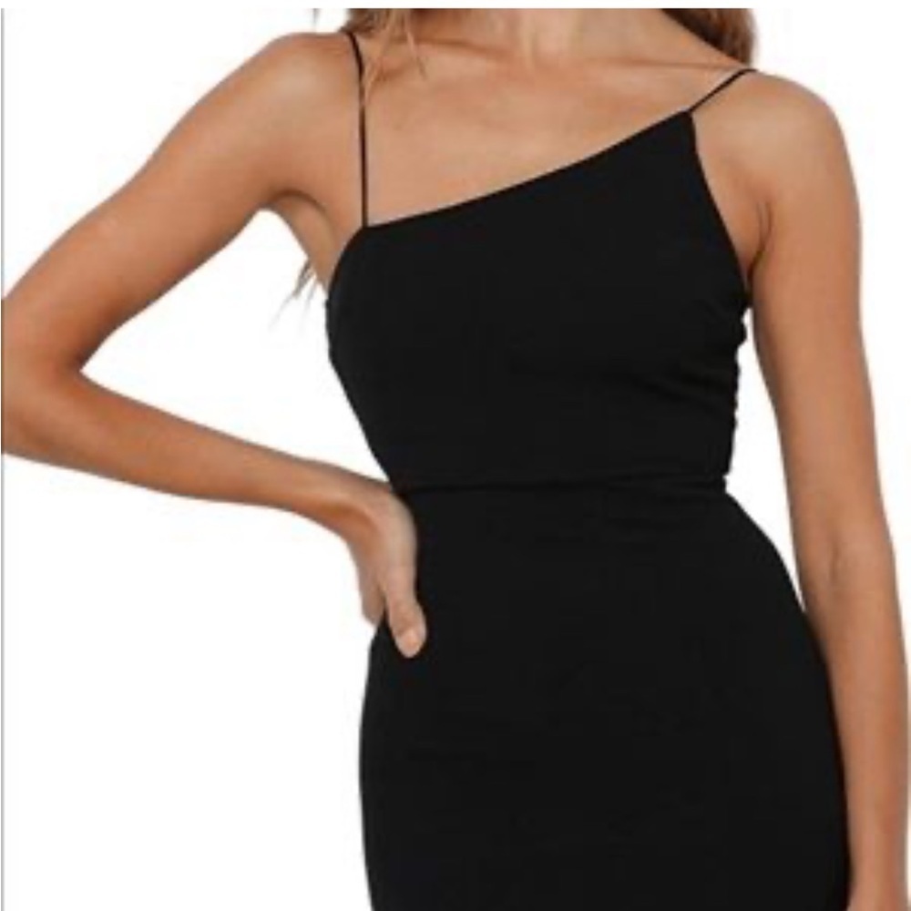 🖤NWT Amazon black one shoulder midi dress size small